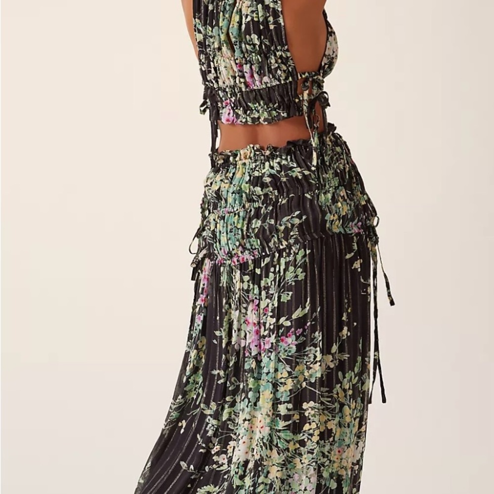 Sabina Musayev Pink and Green Maxi A-Line Skirt XS Pre❤️ in GUC - Picture 2 of 6